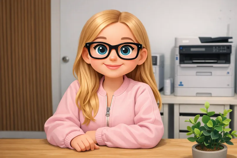 Ilustración de Jasmine, administrativa y técnica de autónomos